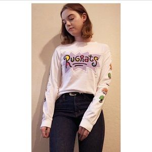 White Rugrats logo long-sleeve T-shirt.